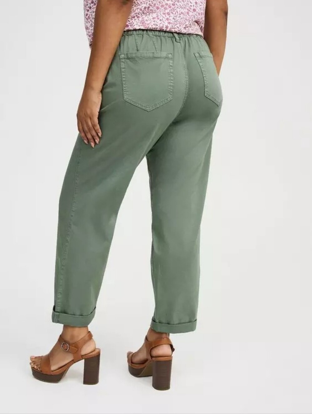 TORRID Weekend Twill Midrise Straight Leg Casual Pants In 00R (10) - Picture 3 of 11
